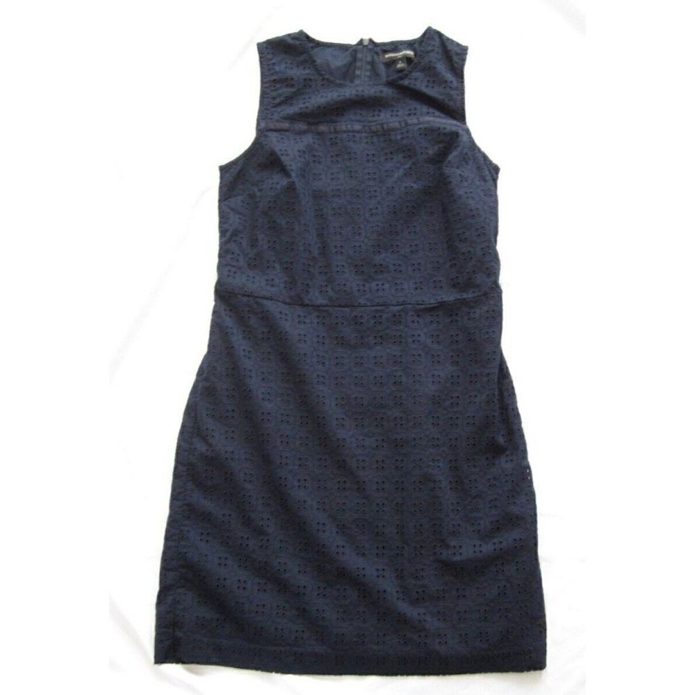 Women's Banana Republic Sleeveless One Piece Black Cotton Dress Size 6 (WK12)